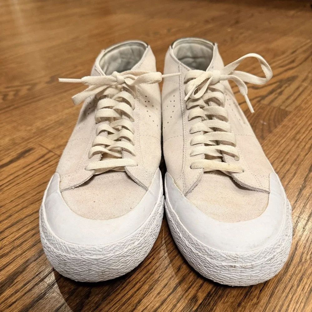 Nike SB Zoom Blazer Mid Deconstructed Suede Skate Shoes‎ Cream White Mens